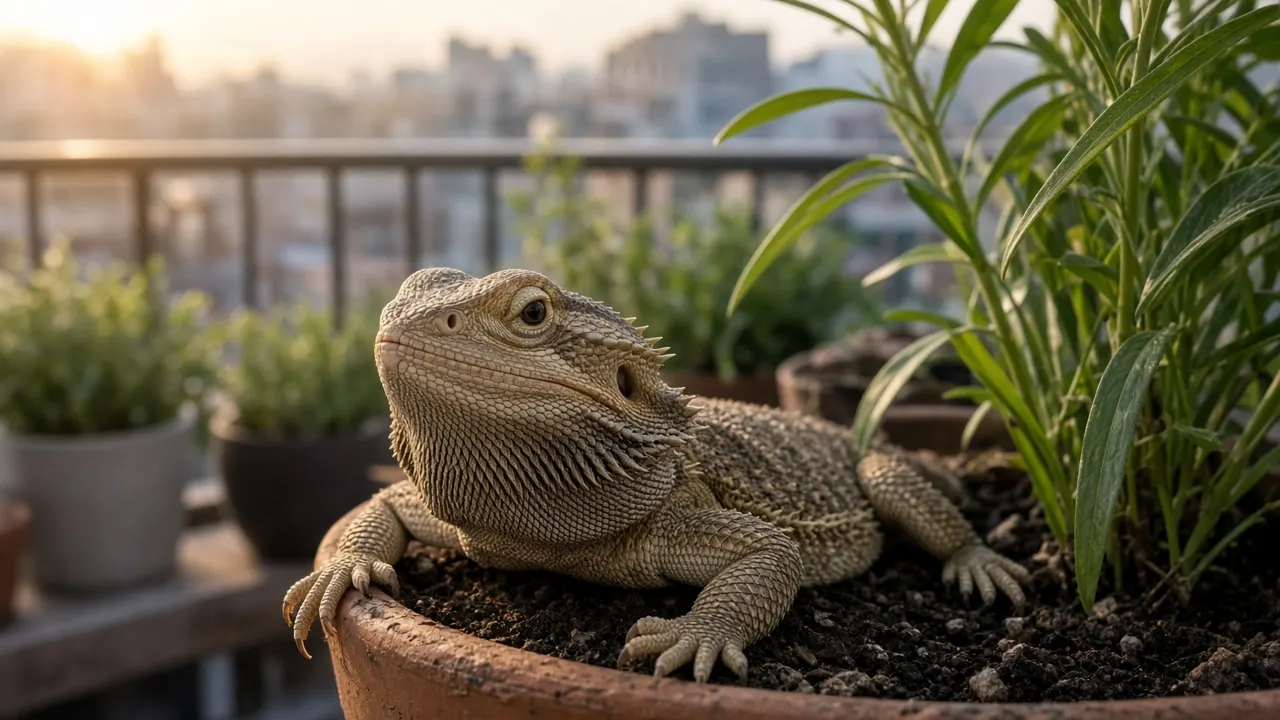 A reptile at home in Shanghai